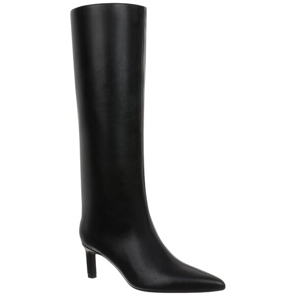 NWT On 34th Womens Rachelle Stovepipe Boots 10019723900 Black Smooth 5M - Picture 1 of 13